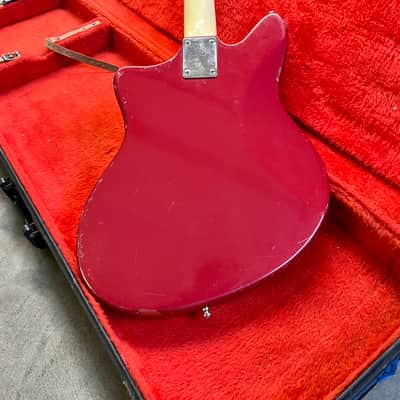 Guyatone LG-130t Wackadoodle offset bizarre guitar c 1960’s Candy Apple Red CAR GUYA Bild 10