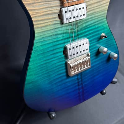 Schecter C-1 Standard Plus Electric Guitar Blue Fade Finish image 5