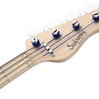 Sadowsky MetroLine 21-Fret Hybrid PJ Bass 4 String, Swamp Ash Body, Almond Sunburst Transparent Satin image 5