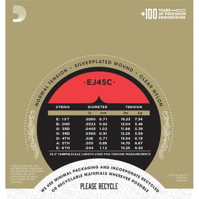Immagine D'Addario Strings Composites EJ45C Pro Arte, Normal - Classic Guitar Strings - 3