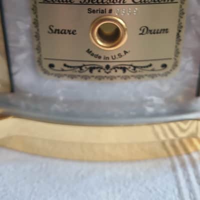 Remo Louie Bellson Signature Snare 1999 White Marine Pearl image 2