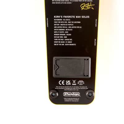 Dunlop KH95Y Kirk Hammett Signature Cry Baby Wah - Yellow image 6