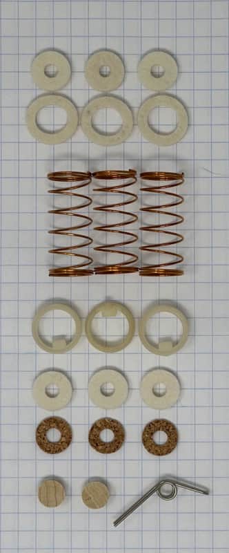 King Trumpet, Valve Repair Kit, Old Style w/springs on top of piston image 1