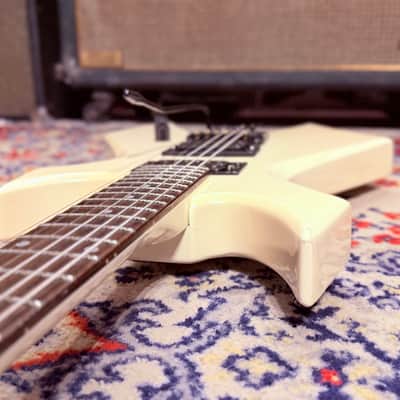 1985 B.C. Rich N.J. Series Warlock w/ Kahler - Made In Japan - Glitter Rock White image 9