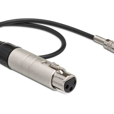 Hosa MIT-156 XLR3F to 3.5mm TRS Impedance Transformer Cable Adapter - 18" Silver/Black image 1