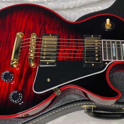NEW! Gibson Dealer Select Custom Shop Les Paul Custom Red Widow AAA Figured Flame Top - Authorized Dealer - 10 lbs - G07343 image 4