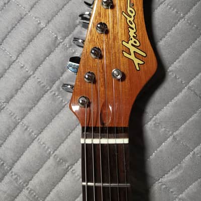 1980's Hondo H-715/BL (Indonesia) - Blue w/Mahogany Neck/SETUP/FRETWORK image 10