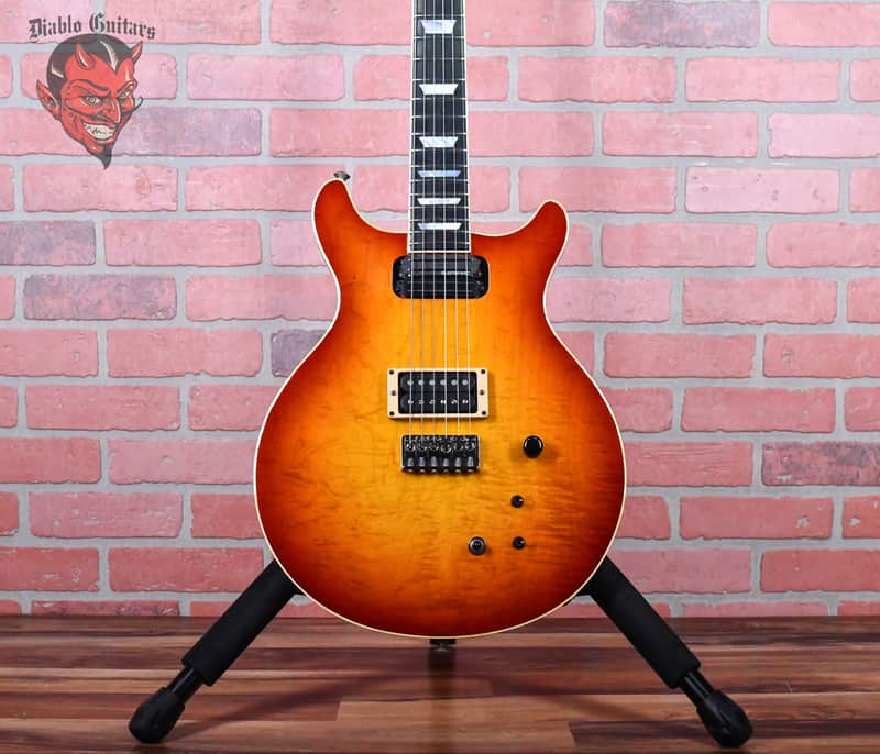 Hamer Custom Sunburst Flame Maple Top Cherry Sunburst Factory Sustainiac 1989 w/OHSC image 1