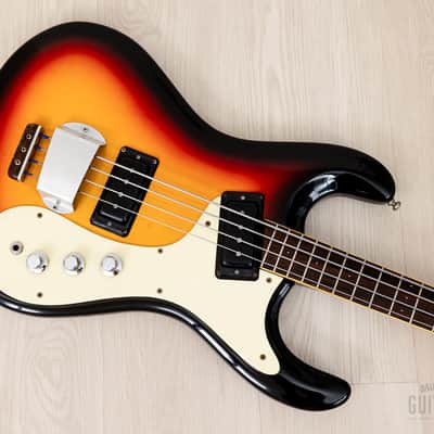 2000s Mosrite USA Mark I 1964 Custom Ventures Model Bass Sunburst w/ Vintage Case, Fillmore Japan image 9