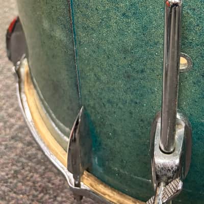 Vintage 14.5” x 16” Sonor Floor Tom 1960’s - Sparkling Turquoise image 3
