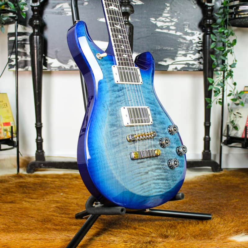 Preowned 2024 PRS S2 594 McCarty Solid Body Electric Guitar - Faded Gray Black Blue Burst w/ Original Gig Bag