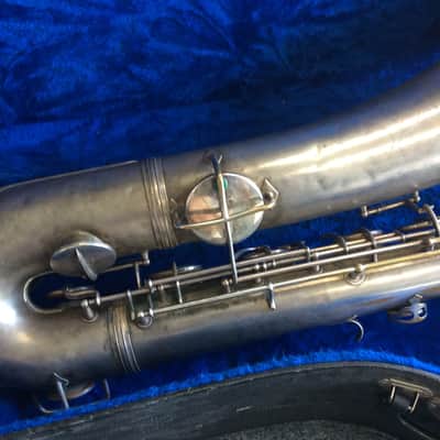 Conn Chu Berry (New Wonder) Professional Baritone Sax 1924 Silver Plate image 5