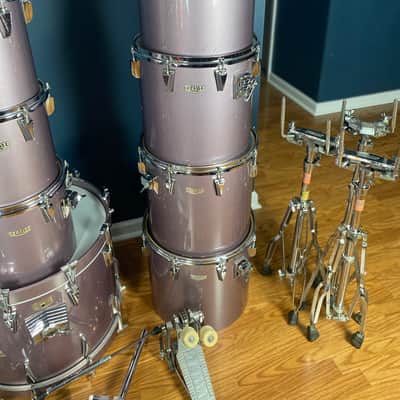 Tama Granstar Concert Tom 9-piece drum set in Heather Metallic finish image 3