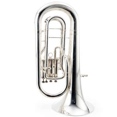 Jupiter JEP-470S Intermediate Bb Euphonium in Silver Plate SN D01052 image 7