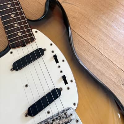 1975 Fender Mustang Left Handed Lefty Sunburst Vintage Rare Collector CBS image 5
