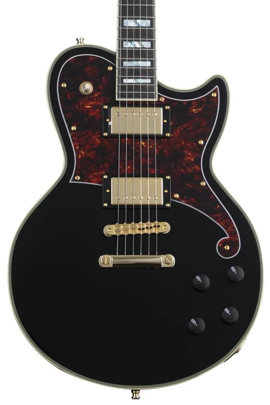 D'Angelico Deluxe Atlantic Electric Guitar - Solid Black image 1