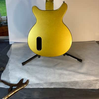 Firefly Les Paul Jr. style solid body P 90 style pickup 2019 - Gold Sparkle image 4