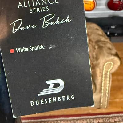 Duesenberg Alliance Dave Baksh Paloma White Sparkle - incl. Case - NEW image 13