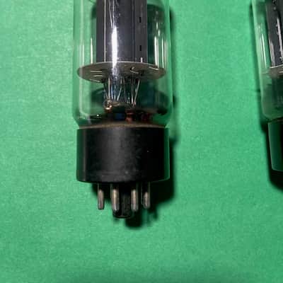 6L6GB RCA VINTAGE Tube Pair Black Plate Dual Getters AMP TESTED image 3
