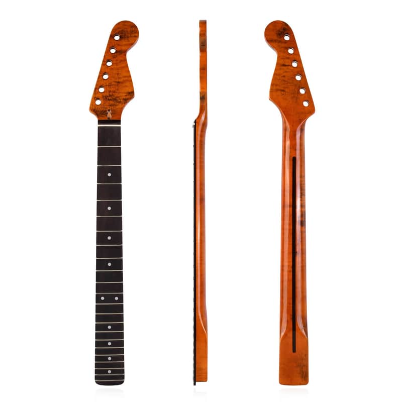 TGP 22 Frets Canada Maple Neck Rosewood Fingerboard Bone Nut Guitar Neck for ST Style guitar,price include the import duty for US buyer image 1