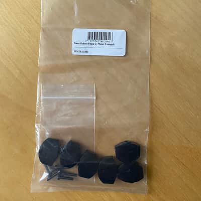 PRS Ebony Tuning Key Buttons (6) For Phase III Locking Tuners image 1