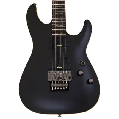 Schecter Demon-6 FR guitar in Aged Black Satin B-Stock 0310 image 2