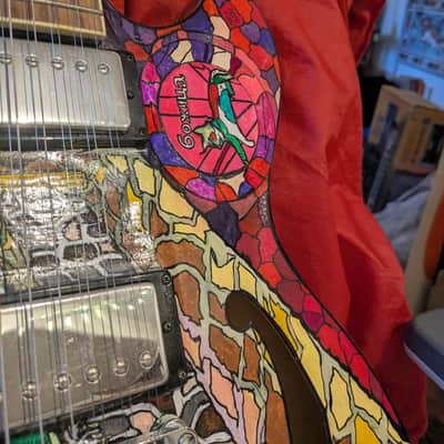 Ibanez AS7312-TCR Artcore custom rainbow image 5