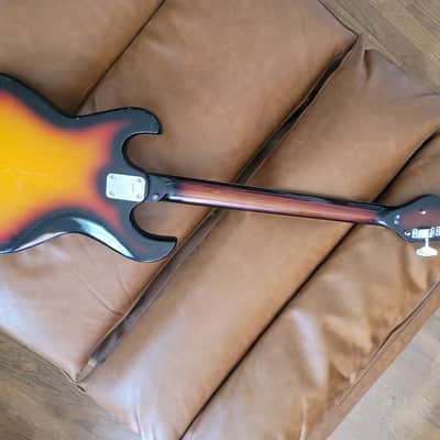 Vintage Horugel Short Scale Bass Guitar MIJ Japan Sunburst 1960s-1970s image 16