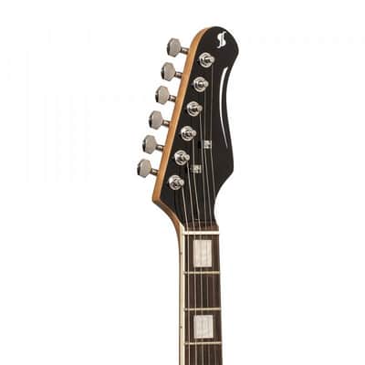 Stagg SES-60 SNB Vintage Series Solid Alder Body Bolt-on Roasted Maple Neck 6-String Electric Guitar image 6