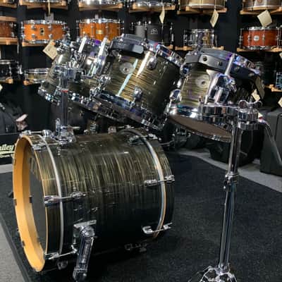 ~MADE IN JAPAN~ Tama Starclassic Birch 7-Piece 8/10/12/13/14/16/18 Drum Kit Set in Charcoal Silk with Chrome Hardware (JW) image 11