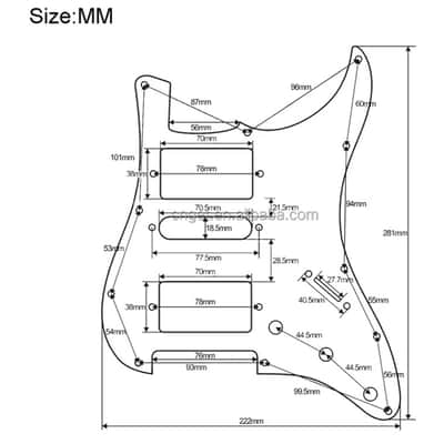 HSH DOUBLE HUMBUCKER SPLIT COIL LOADED PICKGUARD STRATS image 6