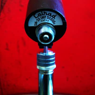 Vintage 1960's Calrad DM-20 dynamic microphone High Z harp mic w cable box & stand # 2 image 10