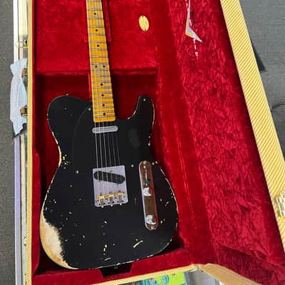 Fender Custom Shop #119 Limited Edition 1950 Double Esquire® - Heavy Relic® with Case, Aged Black image 2