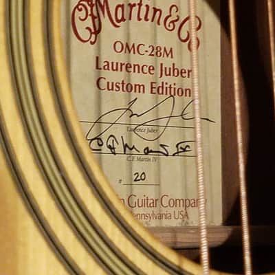 Martin OMC-28M Laurence Juber signature custom edition, Madagascar/Adirondack image 7