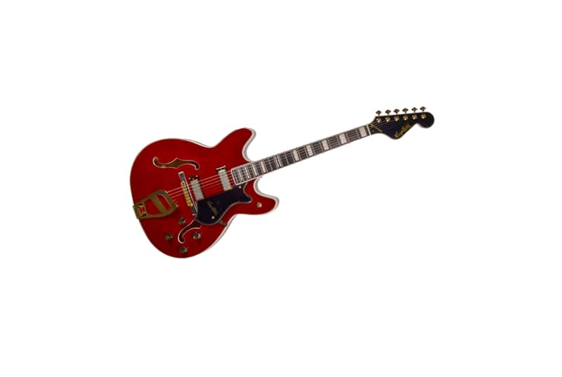 Hagstrom 67 Viking II Elvis Comeback Semi Hollow Electric Guitar w/ Gig Bag – Used - Red Gloss Finish image 1