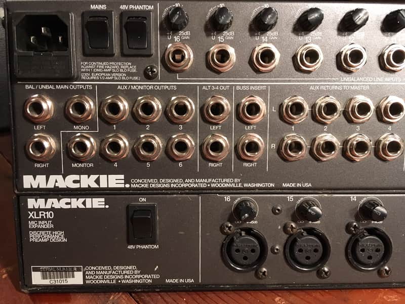 Mackie CR-1604 mixer with XLR10 input extender | Reverb