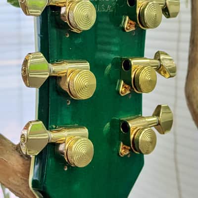 Gibson Les Paul Custom in Translucent Green w/ Bigsby, Gold Hardware & Original Case image 16