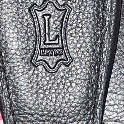 Levi's Black Leather Guitar Strap image 3
