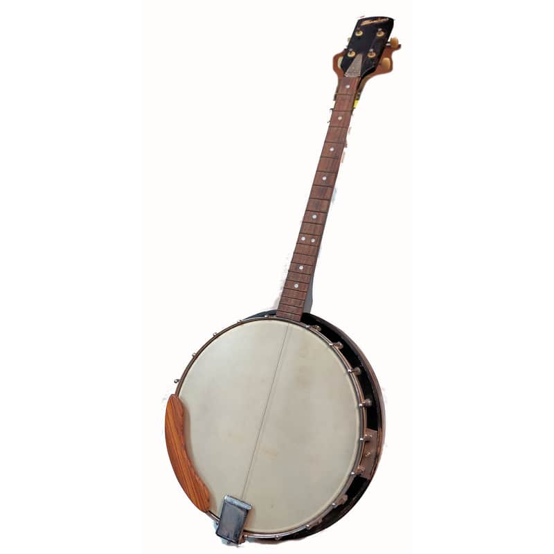 Pirles 4-String Tenor Banjo Rare Vintage w/ Original Hard Case Ready to Restore image 1