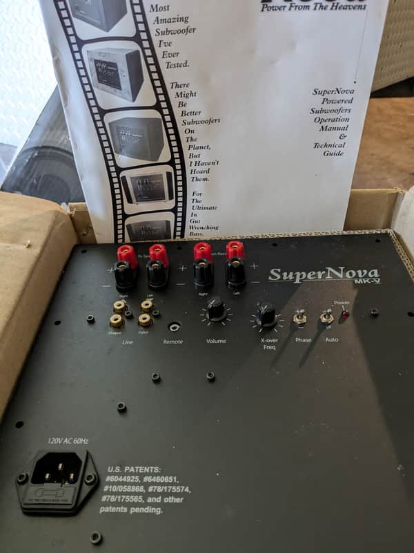 SuperNova MK-V Subwoofer SuperNova MK-V - Black - Mint In Box image 1