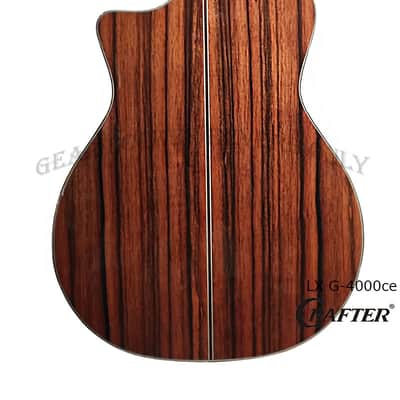 Crafter LX G-4000ce all solid Alpine Spruce & Macassar Ebony grand auditorium electronic guitar with LR BAGGS Anthem pickup image 4