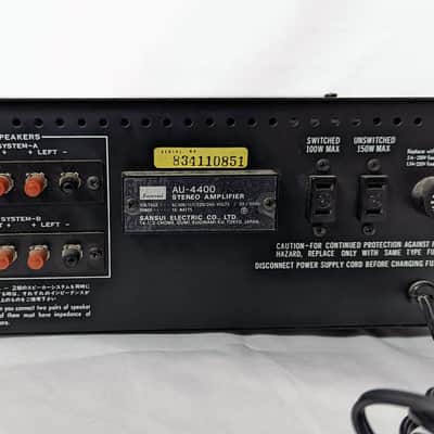 Ampli Stéréo Vintage Sansui AU-4400 – Puissance HiFi – Fonctionnel – Marques D'usage