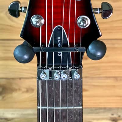 Schecter Demon-7 Floyd Rose Electric Guitar, Crimson Red Burst image 13