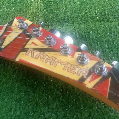 Kramer Vintage 80s EVH Baretta Model Floyd Rose 22 Frets 25.5" Scale Custom Paint 1980s Non Factory But Very Accurate Semi Pro Custom EVH Graphics image 2
