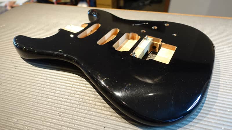 Warmoth Strat Body Rear Route 2020's - Black image 1