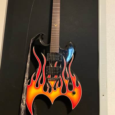 Brownsville Bat Guitar Flames image 1