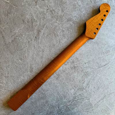 Strat Guitar Neck Roasted Lion Flame Rosewood fretboard – 22-Fret, Satin Finish, 12" Radius image 3