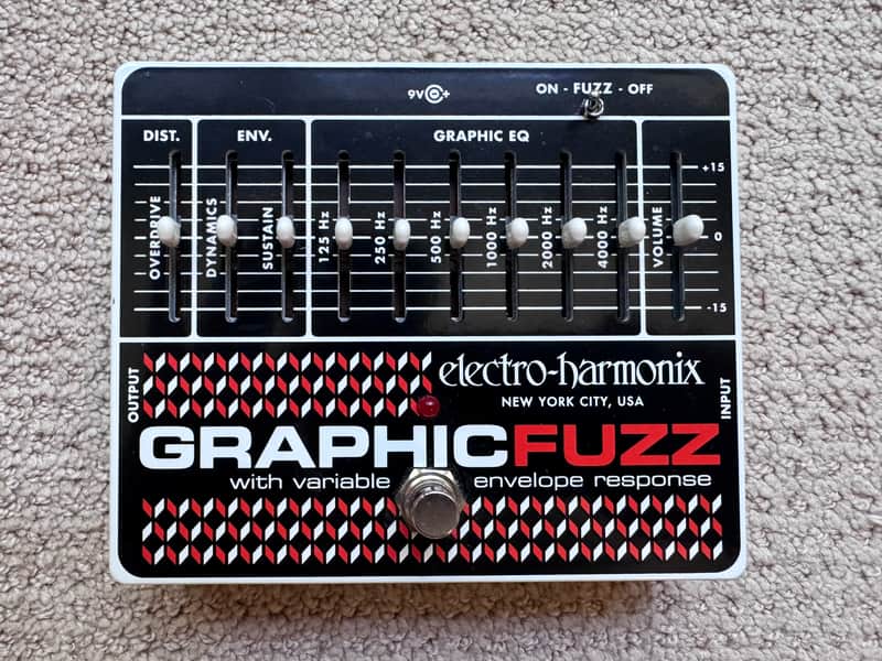 Electro-Harmonix Graphic Fuzz EQ / Distortion / Sustainer 2008 - 2023 - White / Black image 1