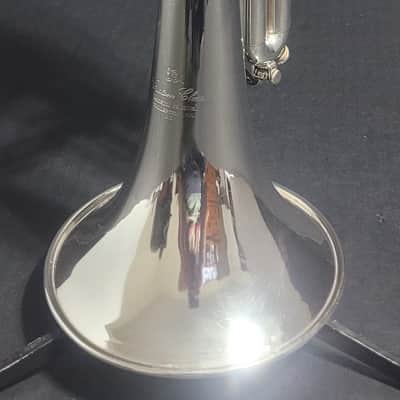 KANSTUL CUSTOM CLASS 3 VALVE SOPRANO G BUGLE , Mouthpiece & Case - Silver plated image 12