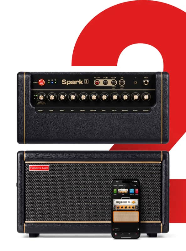 Positive Grid Spark 2 50-Watt 2x4" Digital Modeling Guitar Combo 2024 - Present - Black image 1